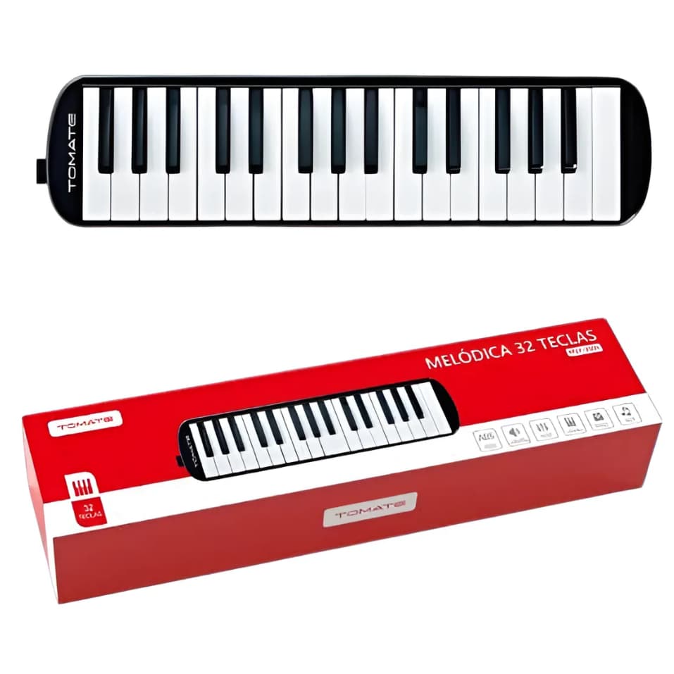 Teclado Escaleta Melódica Tomate 32 Teclas 127/220v Preto
