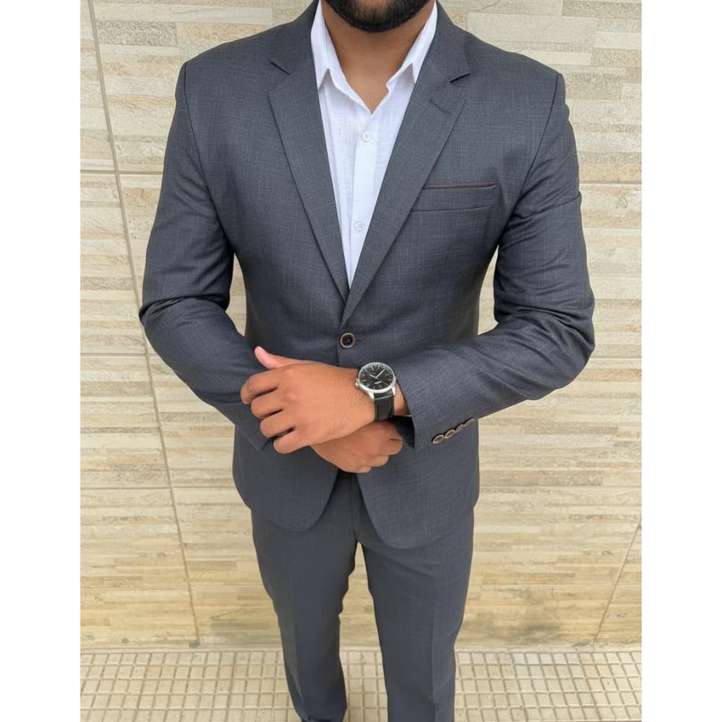 Terno Italiano Masculino - Paletó + Calça - Look Poliviscose