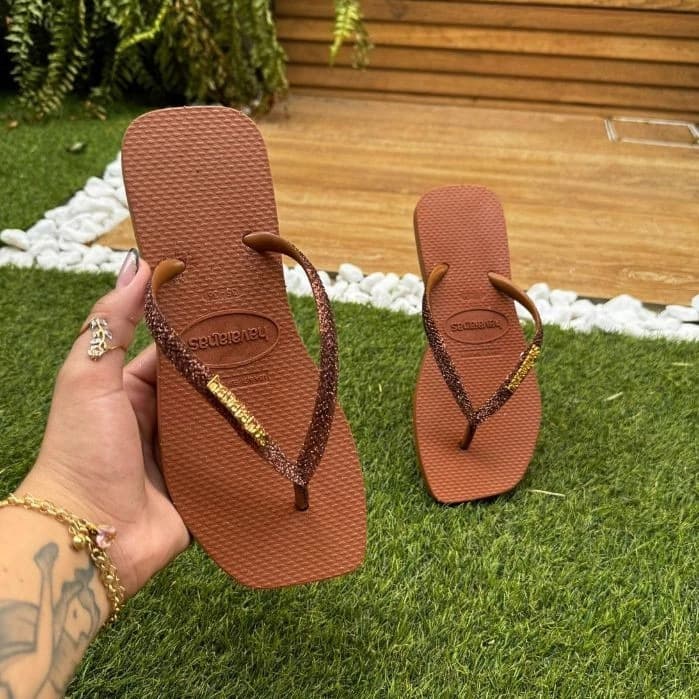 Sandália Chinelos Feminino Havanas Glitter Elegância e Sofisticação em Cada Detalhe Promoção 2026
