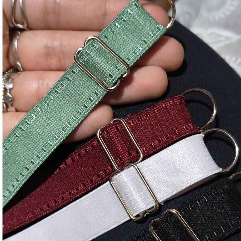 Kit alça pronta com regulagem de metal para sutiã lingerie 18 x 42 cm reforçada pronta para uso