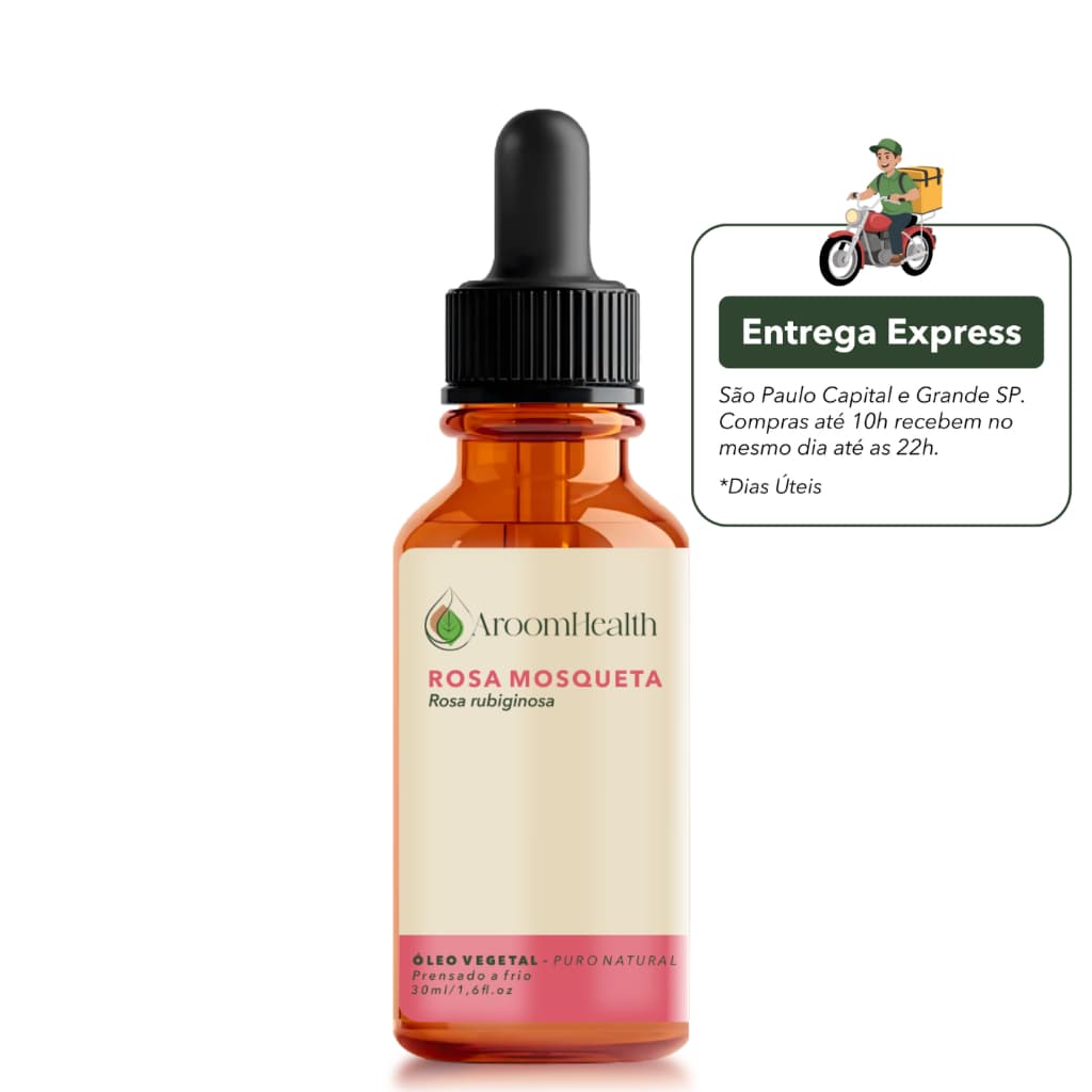 Óleo vegetal puro natural de Rosa Mosqueta Rubiginosa 30 ml Cabelo e Pele