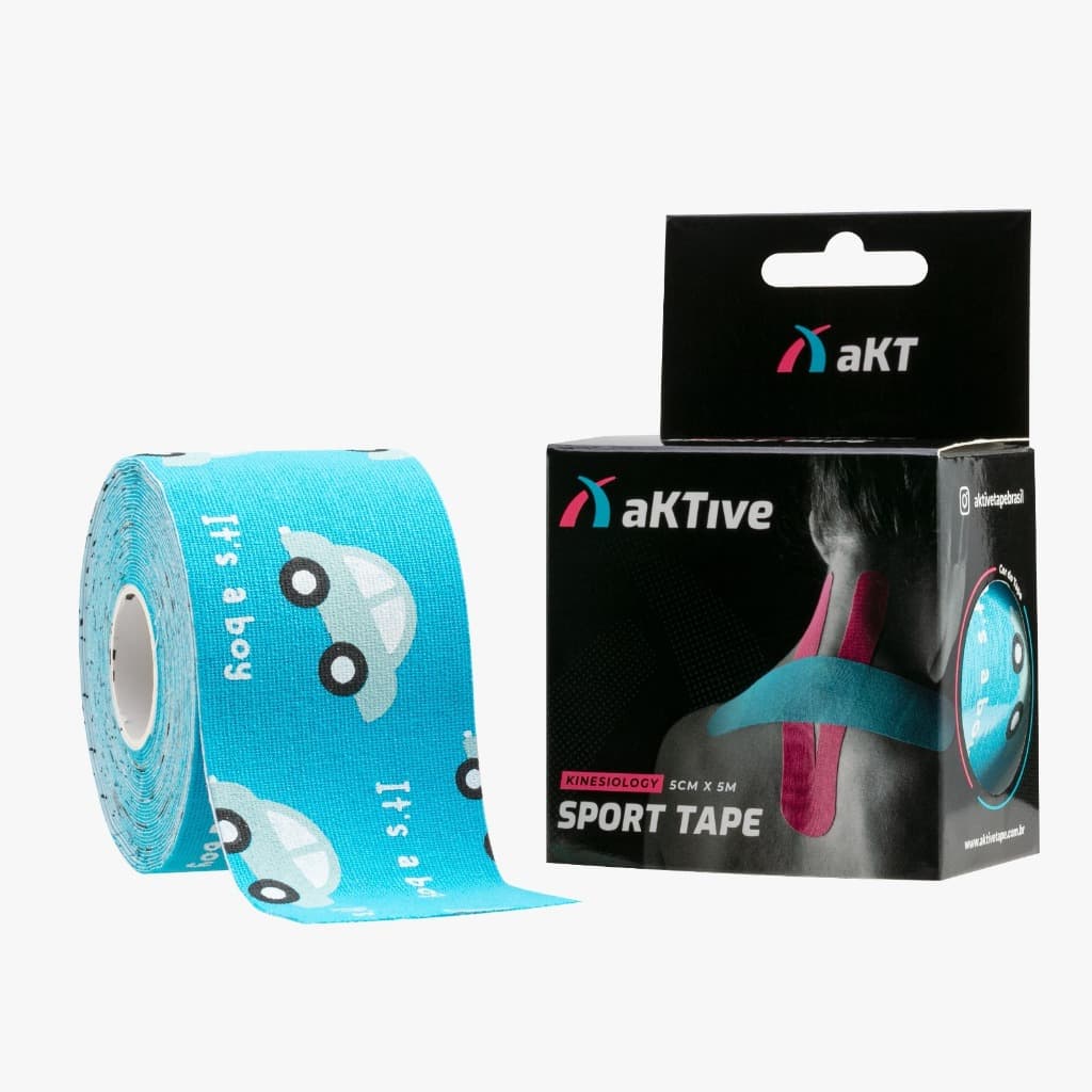 Bandagem Elástica Aktive Kinesio Tape Fita Original Fisioterapia  Pós Cirurgia Ortopedia Gestantes Kids Cor Its A Boy