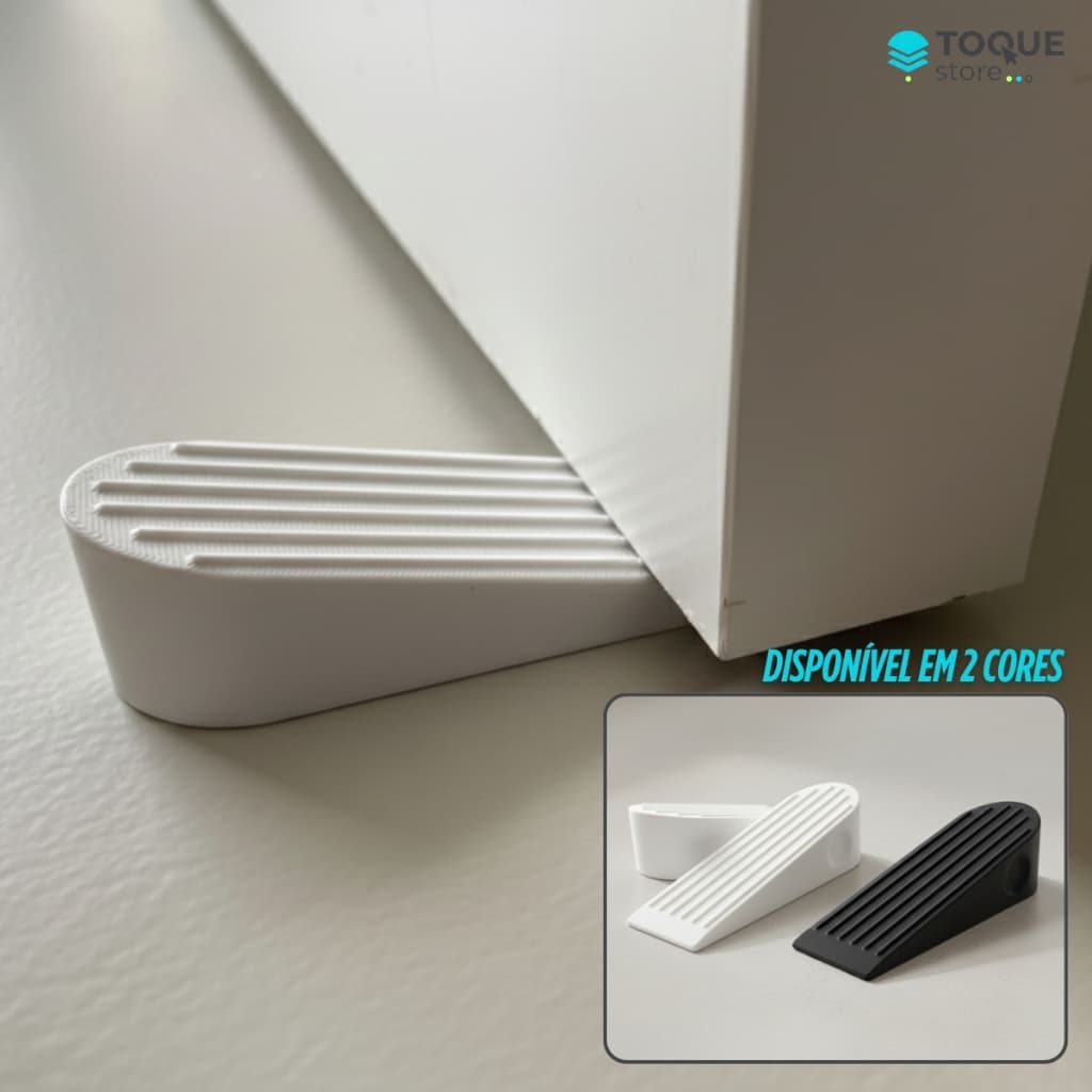 Trava de Porta Antiderrapante - Prendedor Aparador para Portas | Evita Batidas