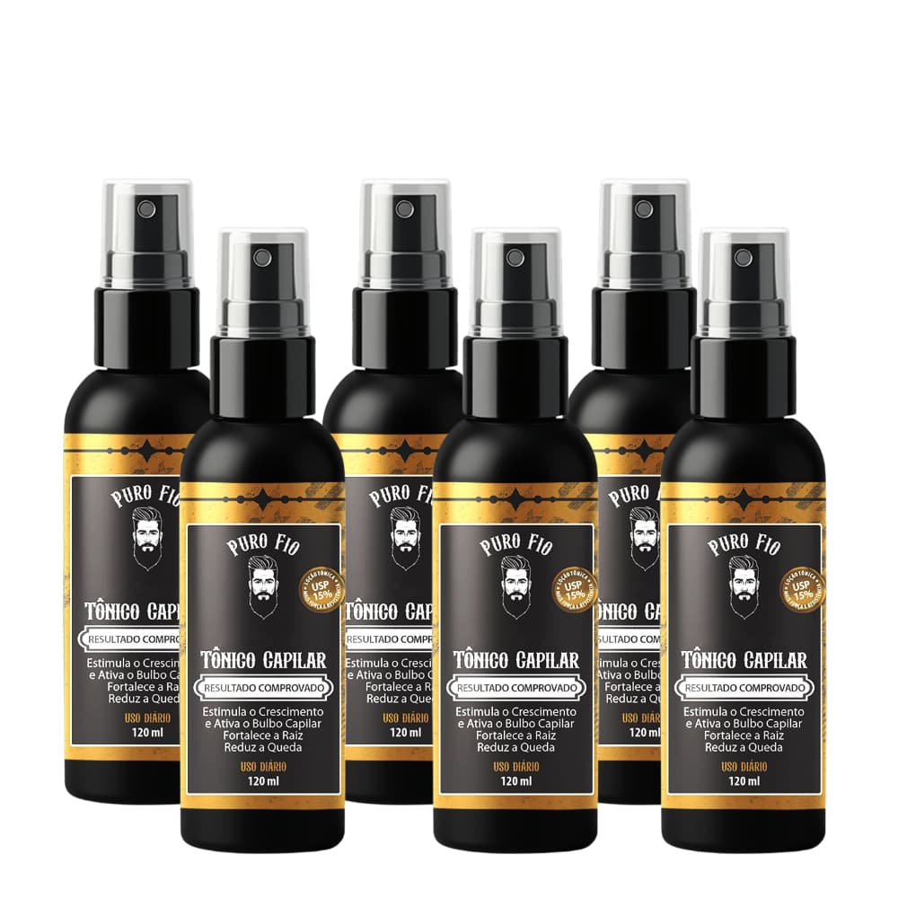Kit 1 à 5x Tônico Capilar Antiqueda 120ml Escolha A Variação Serum de Crescimento Puro Fio - Cabelo Barba Sobrancelha