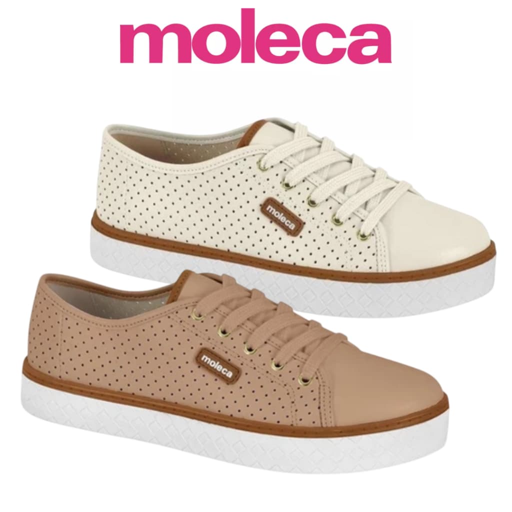 Tênis Moleca Feminino Casual Microperfurado Respirável