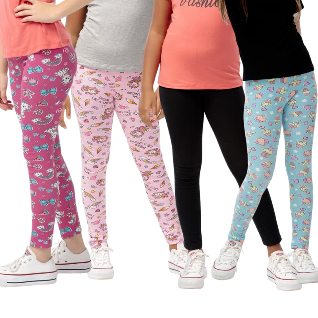 Kit 10 Legging Infantil Menina Sortida Algodão Criança Calça Cotton Estampada