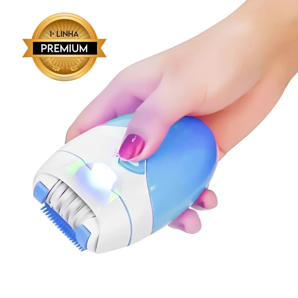 Depilador Elétrico Feminino USB Virilha Perna Axilia Tira Pelo 2 Velocidades e Luz
