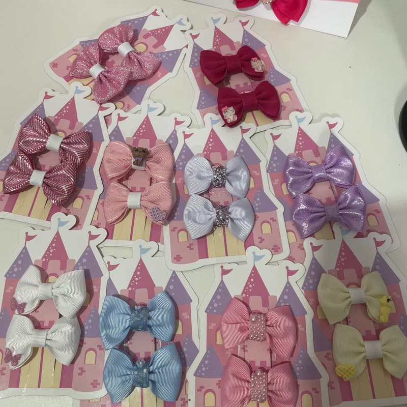 Laços de cabelo infantil bico de pato 3,5cm