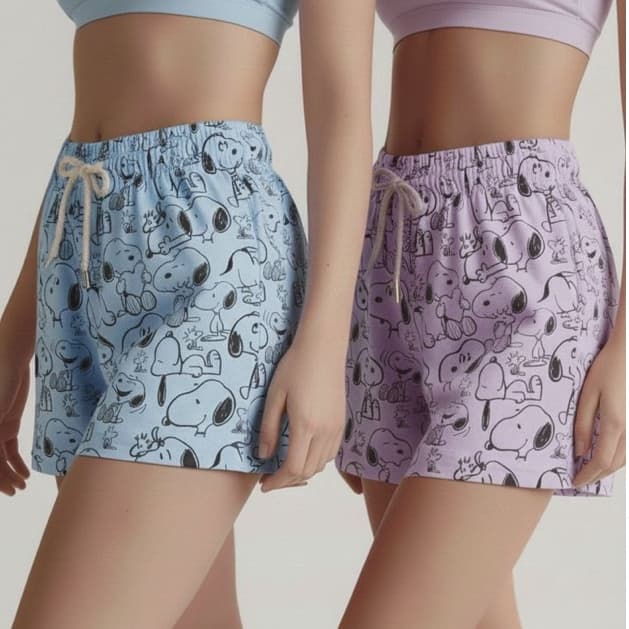 Kit 2 Shortinhos Feminino Curto Animes Leve Cores Básicas Academia Corrida Moda Praia Verão Piscina