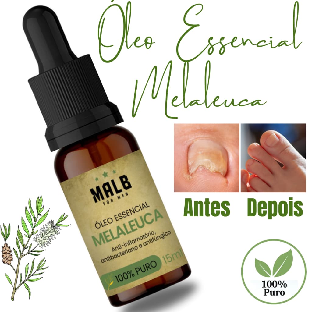 Oleo Essencial Melaleuca 100% Puro Australiano Tea Tree 15ML- Malb For Men