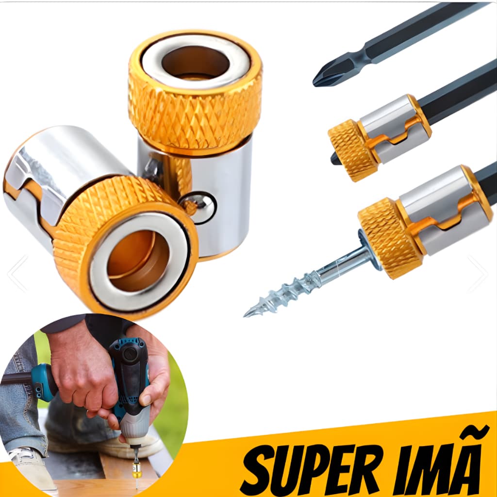 Kit 1/3/6 Anel Magnético Universal para Parafusadeira – Bits de Chave de Fenda Magnetizados