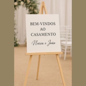 Cavalete Para Placa De Recepção Casamento Evento Festas E Aniversários