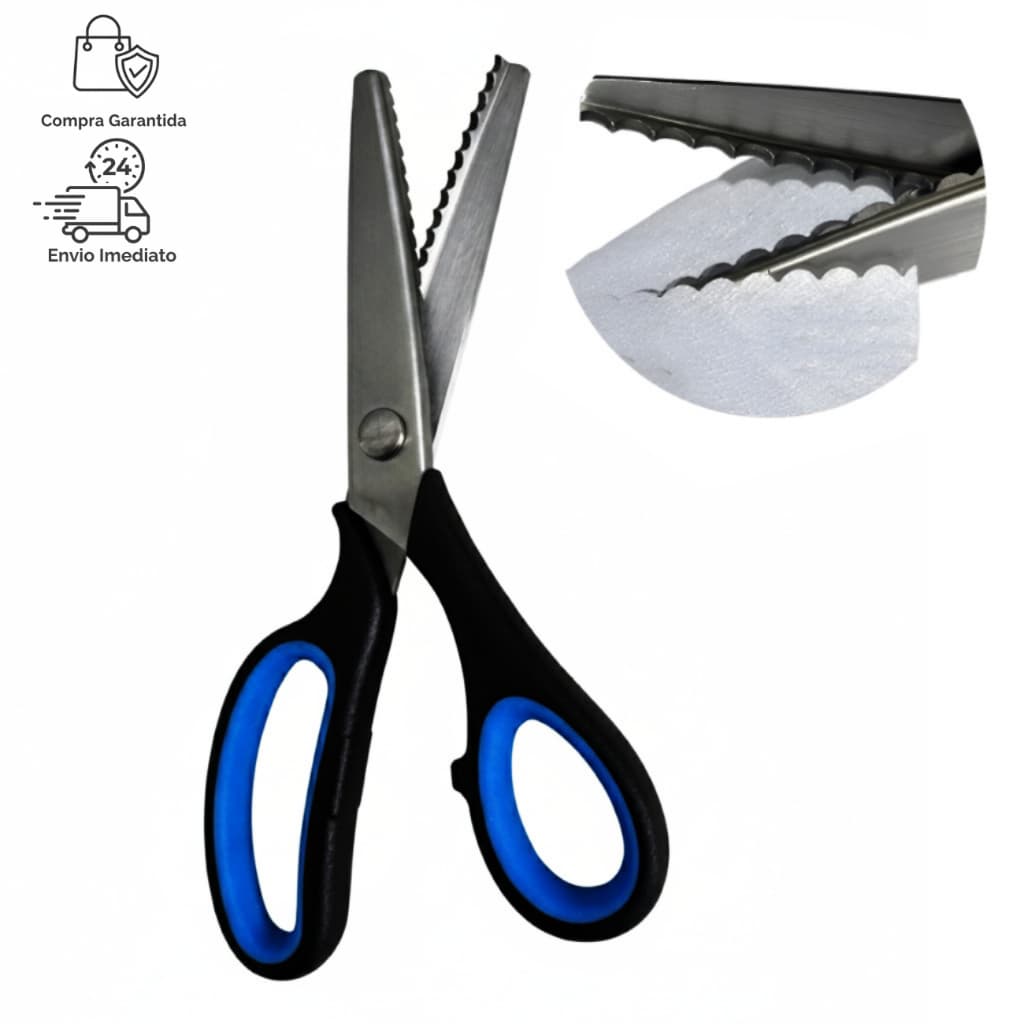 Tesoura Escalope Tesoura De Picotar Profissional Papel Eva Artesanato Inox - A MELHOR DO MERCADO!