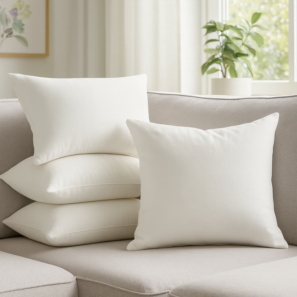 KIT COM 4 REFIL ENCHIMENTOS PARA ALMOFADAS 45X45 CM -ALMOFADAS MACIA E LAVAVÉL - ENVIO RÁPIDO