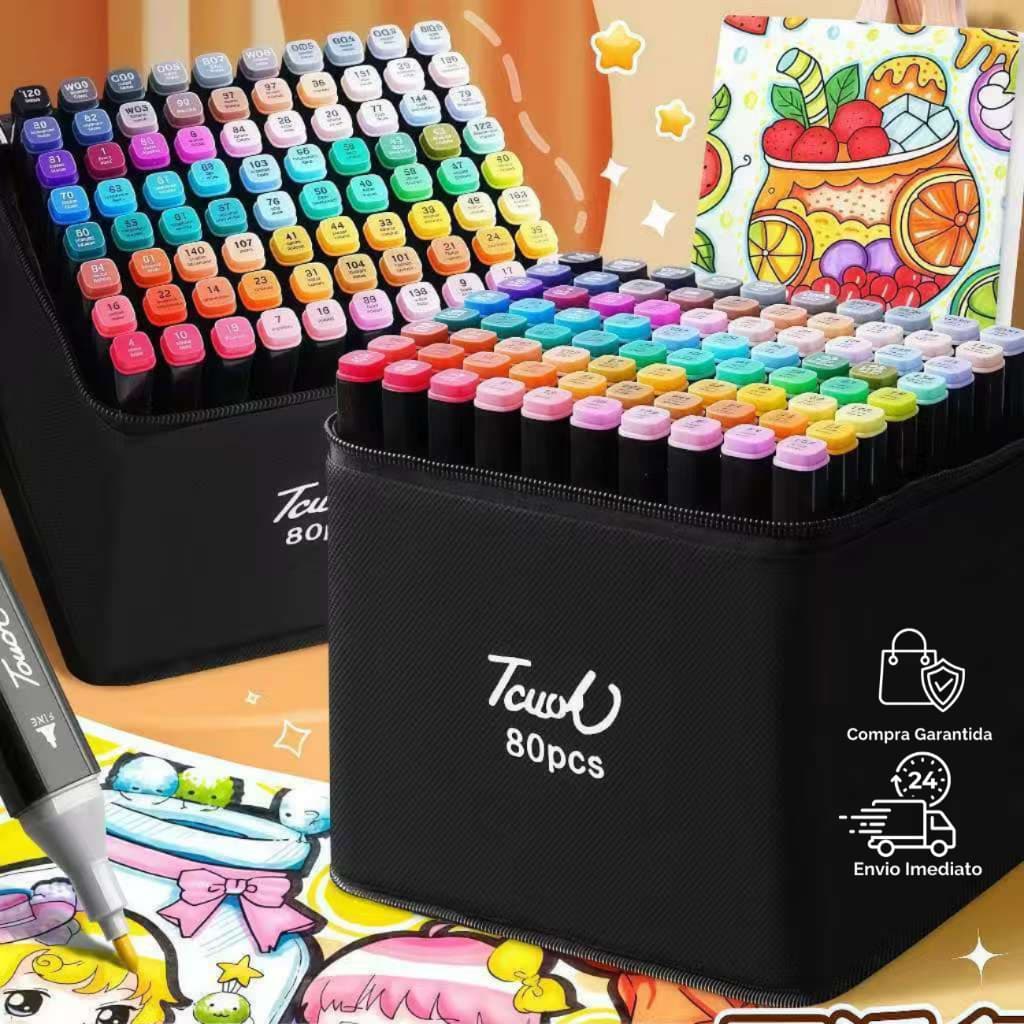 24/36/48/60/80/100/120 peças marcador de ponta dupla conjunto especial de canetas aquarela + BRINDE Livro De Colorir
