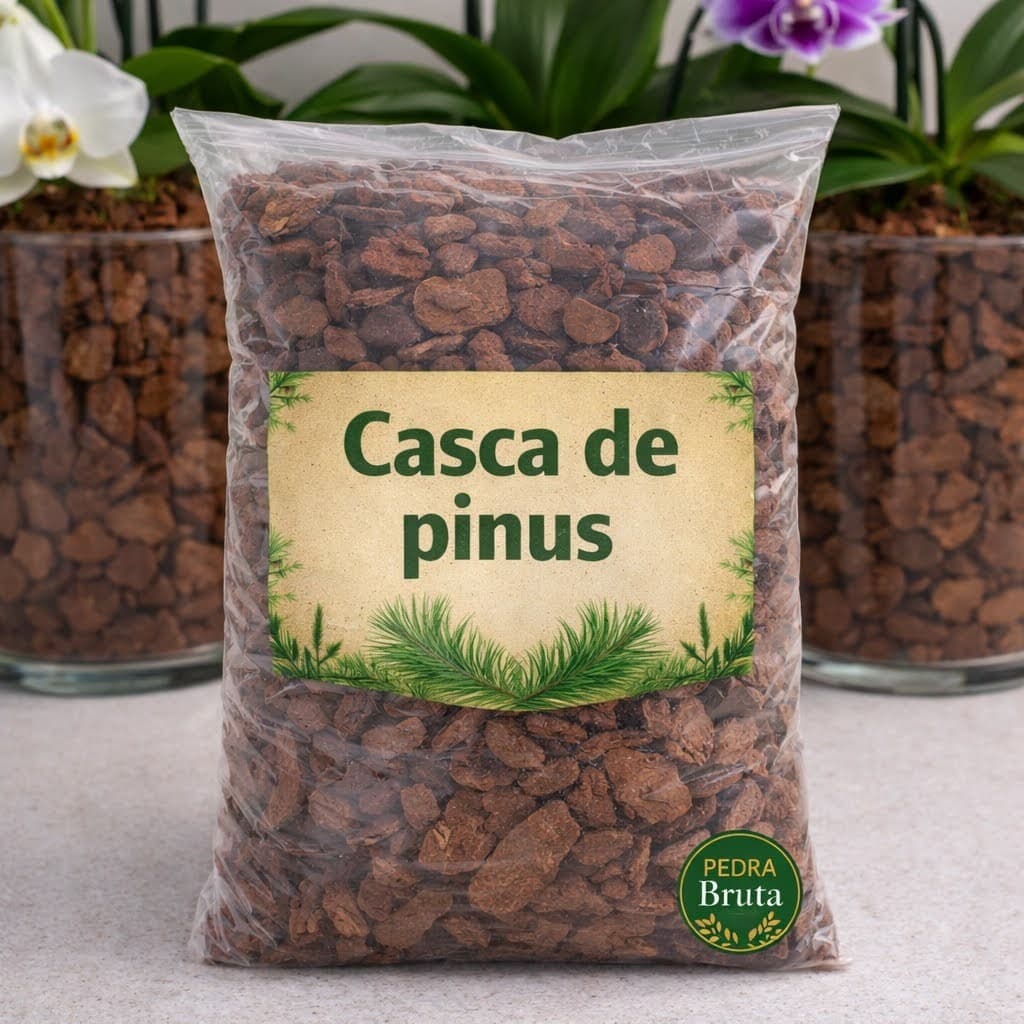 Casca De Pinus Decorativa Natural P  M 1kg A 5kg Para Vasos Jardim Paisagismo