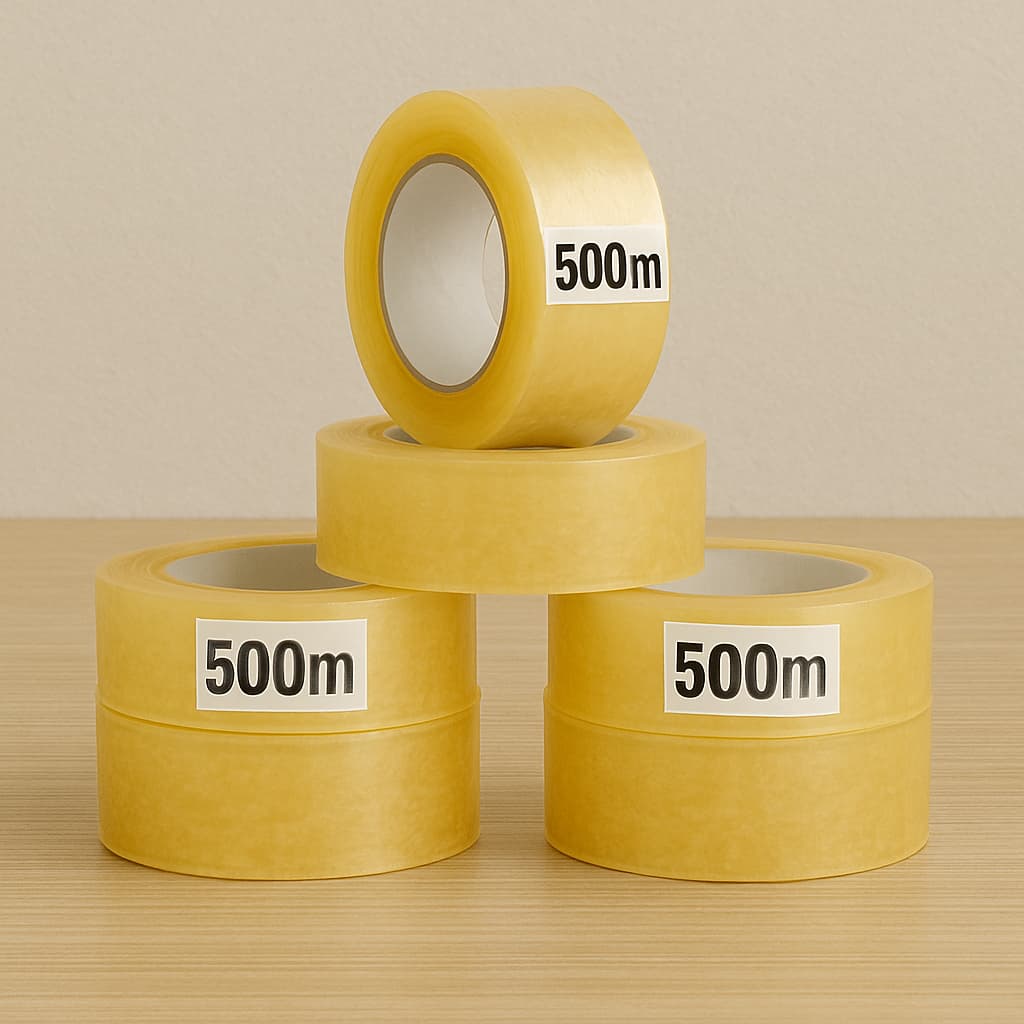 Fita Adesiva Larga 500m Transparente
