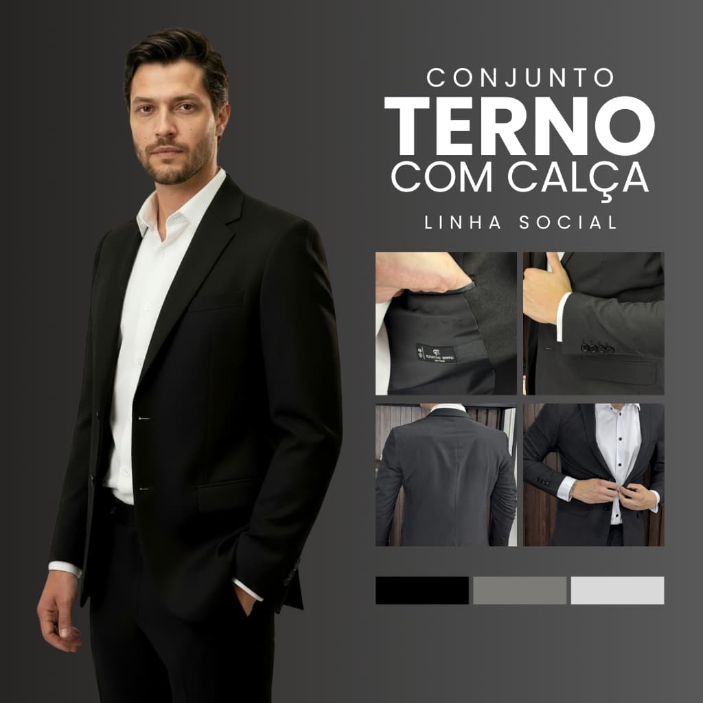 Terno Masculino Completo Premium Corte Italiano Gala Elastano Alfaiataria Slim