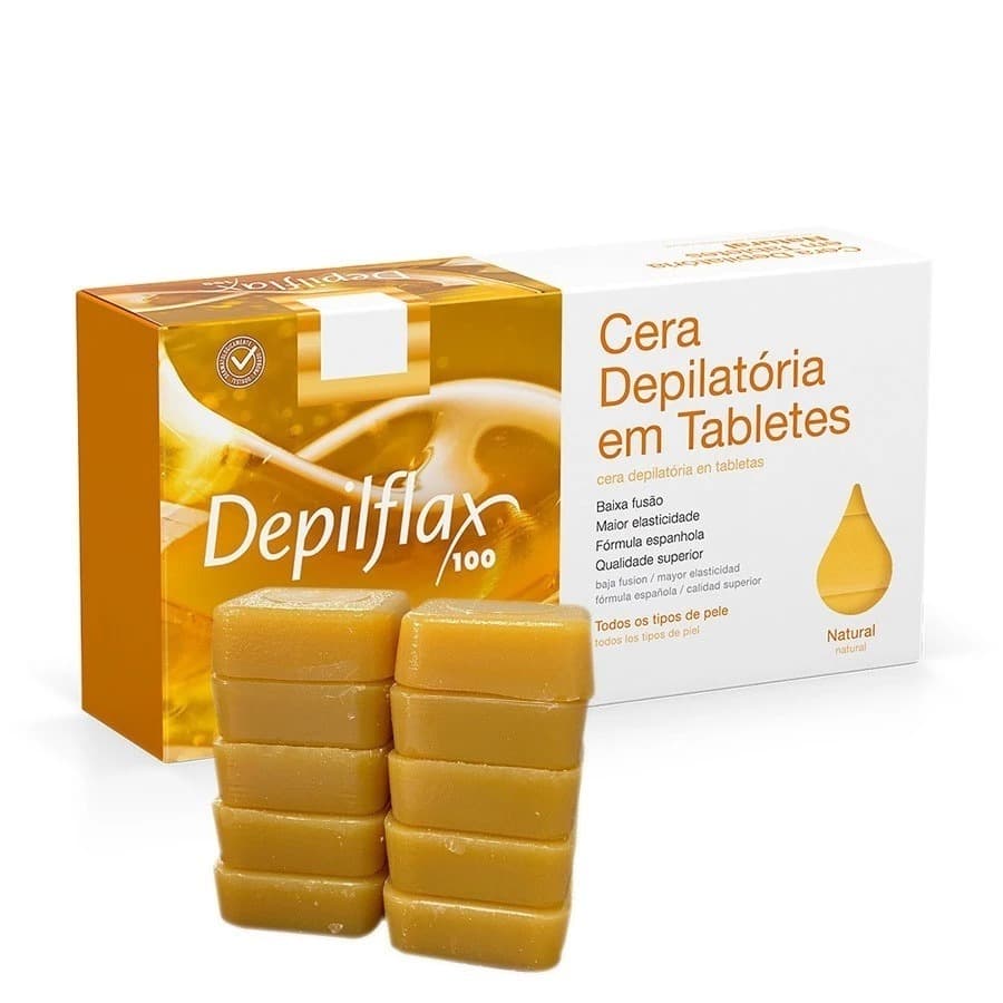 Cera Quente Depilflax Original Depilatória Mel Rosa Negra Coco Hortelã Morango Original em Tabletes