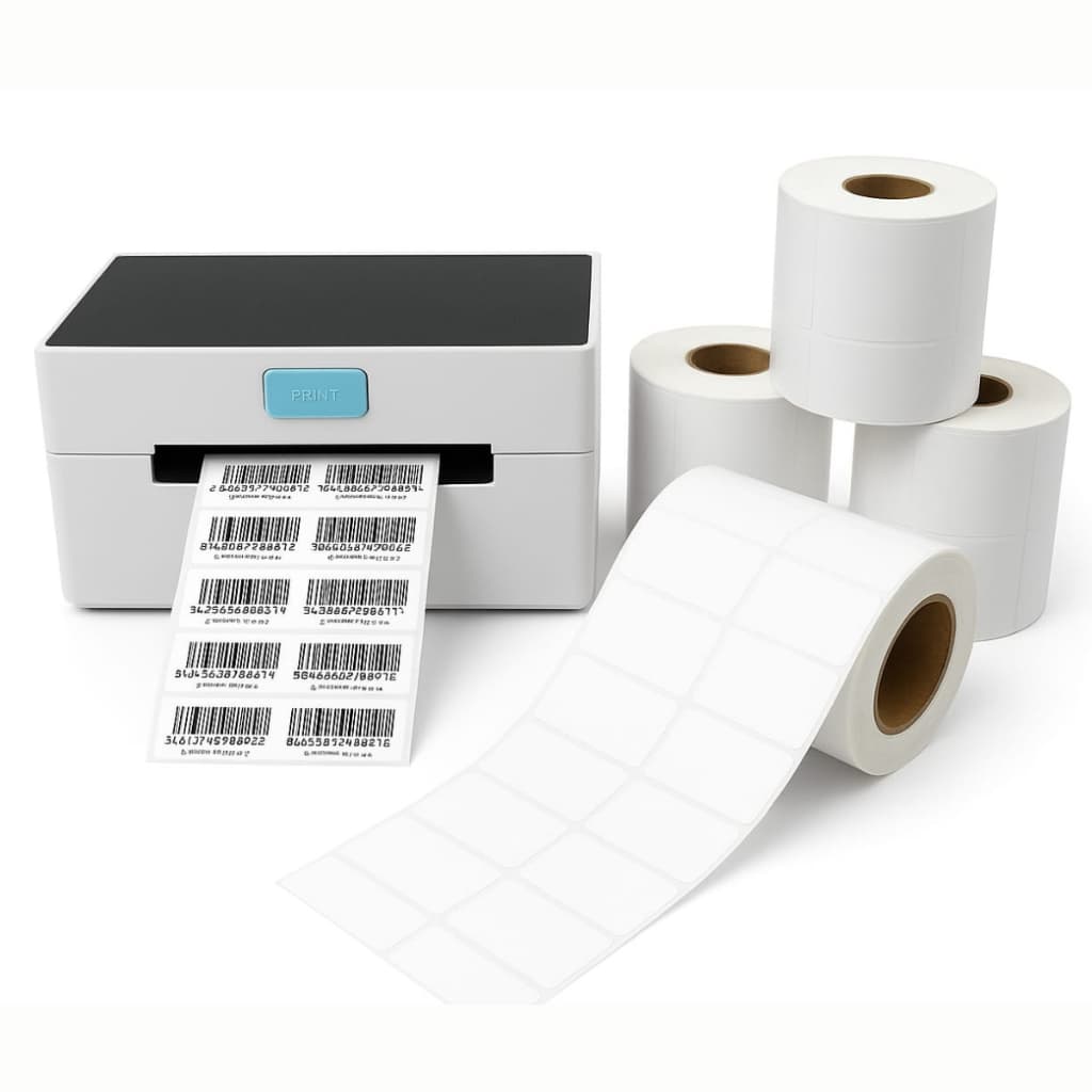 2000 Etiquetas Termica Adesiva Bobina 40x25mm Mercado Envios Full 2 Colunas Impressora Sem Ribbon