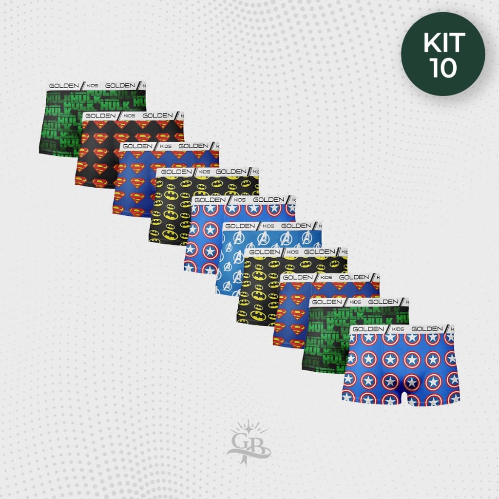 Kit 10, 5, 3 Cuecas Infantil Box Microfibra Forro 100% Algodão Boxer Masculina Confortável Leve