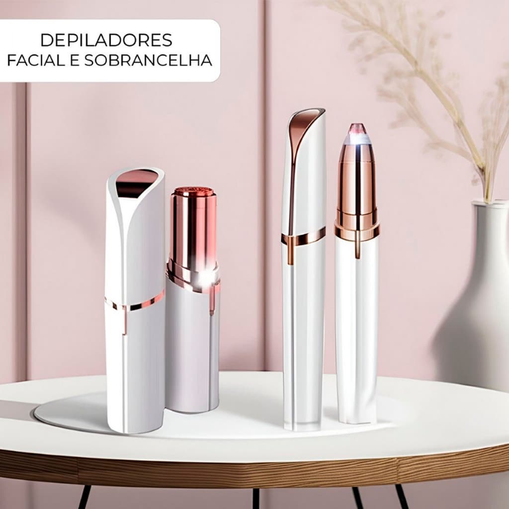 Depiladores Caneta Batom Portátil Indolor Tira Pelos Elétrico Rosto Nariz Sobrancelha