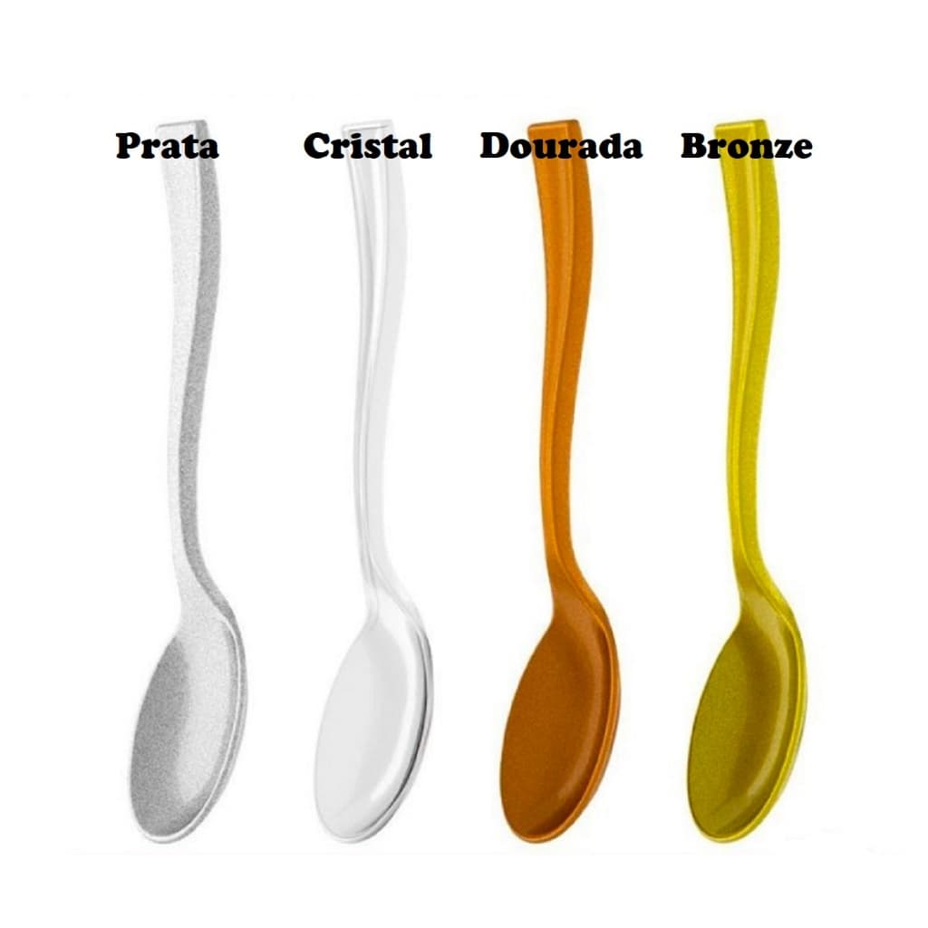 100 Mini Colher Descartável P/ Bolo De Pote Ovo Café Gourmet