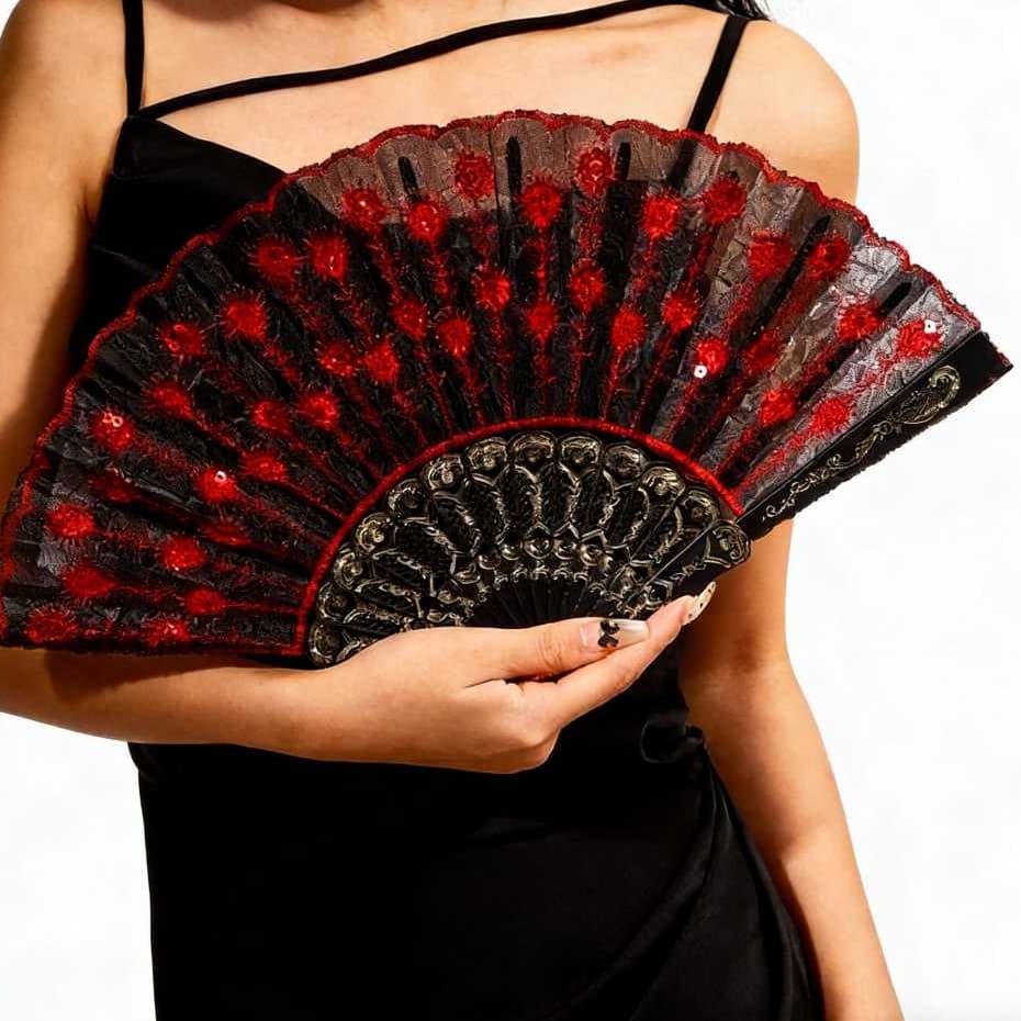 Kit com 12 Leques de Mão | Lembrancinhas para Casamento, Eventos e Danças Típicas Tradicionais