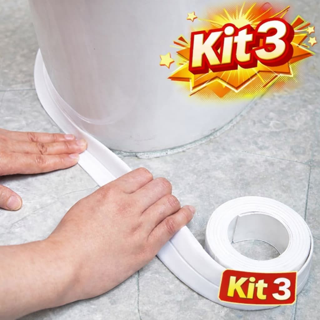 Fita Antimofo Selante Branca De Pvc À Prova D 'Água Para Cozinha / Banheiro / Banheira