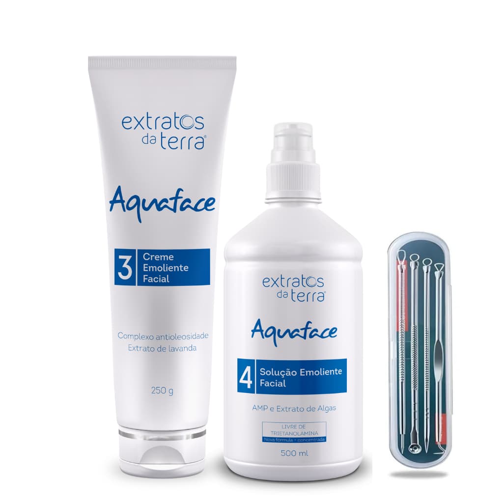 Kit Emoliente Creme Profissional Limpeza Pele Extratos Da Terra