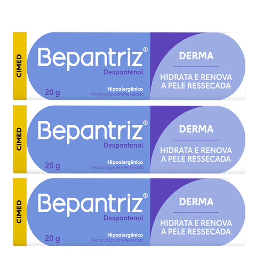 Kit Bepantriz Derma Creme 20g 3 Unidades