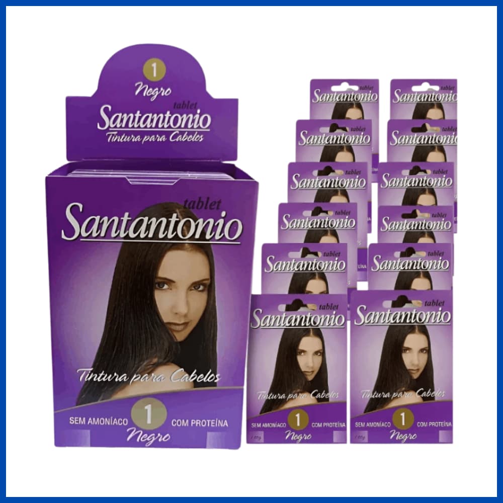 Tintura Santantonio Tablet 1 Negro – Caixa com 12, 24 ou 36 unidades de saches