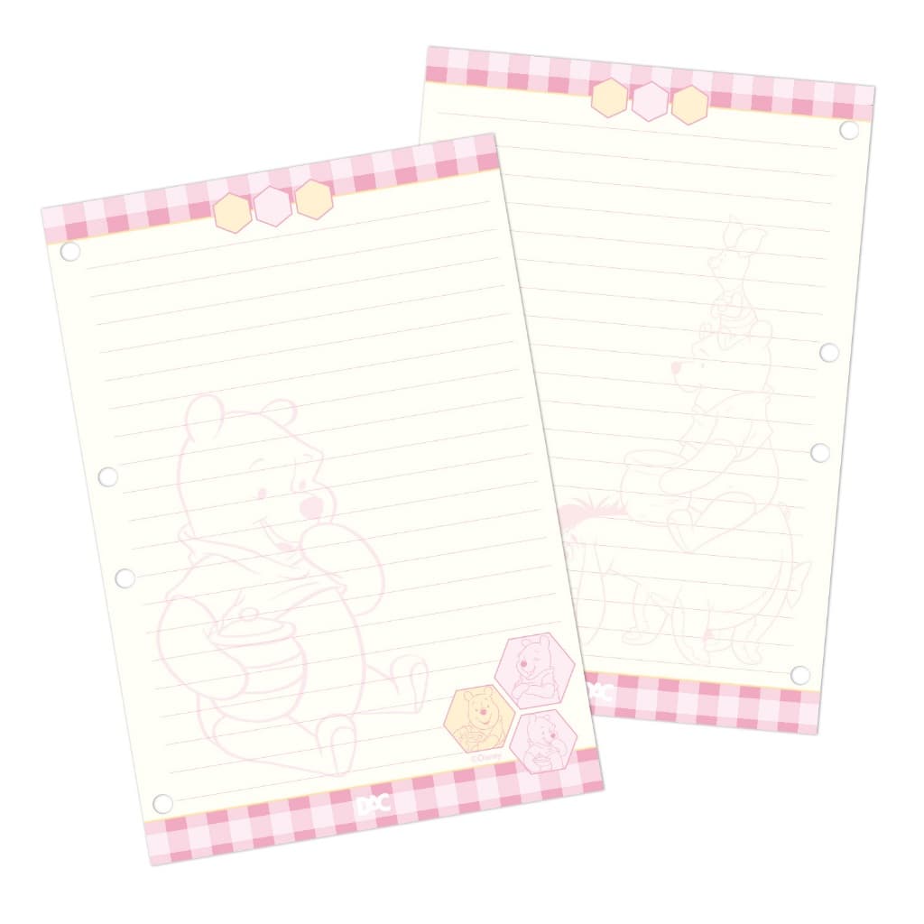 Refil Fichário Universitário - Ursinho Pooh Folhas Decoradas - DAC