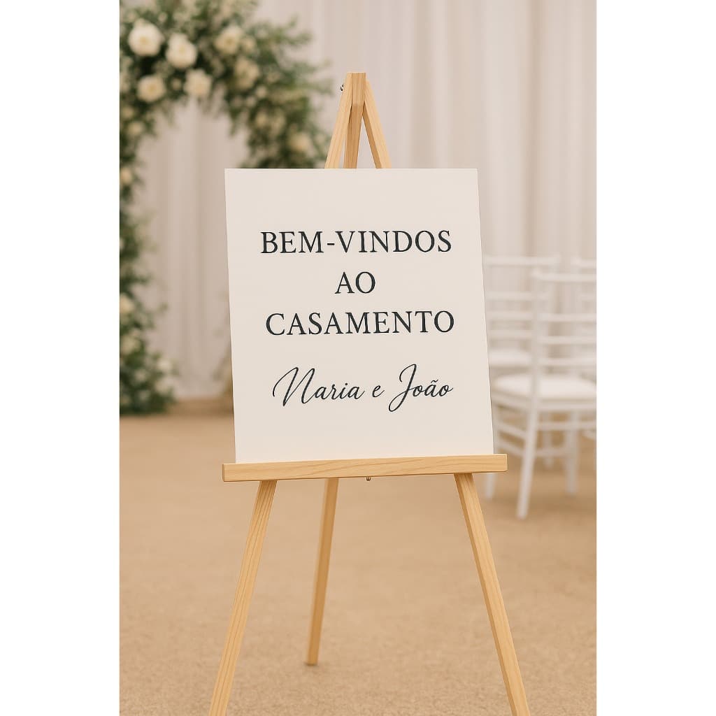 Cavalete Para Recepção de Casamento Aniversario Noivos