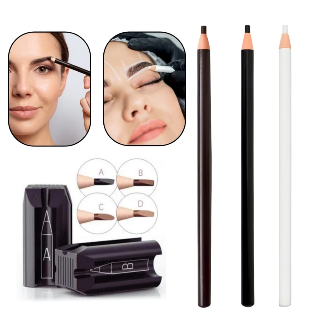 Apontador com Lápis Dermatográfico para Sobrancelha