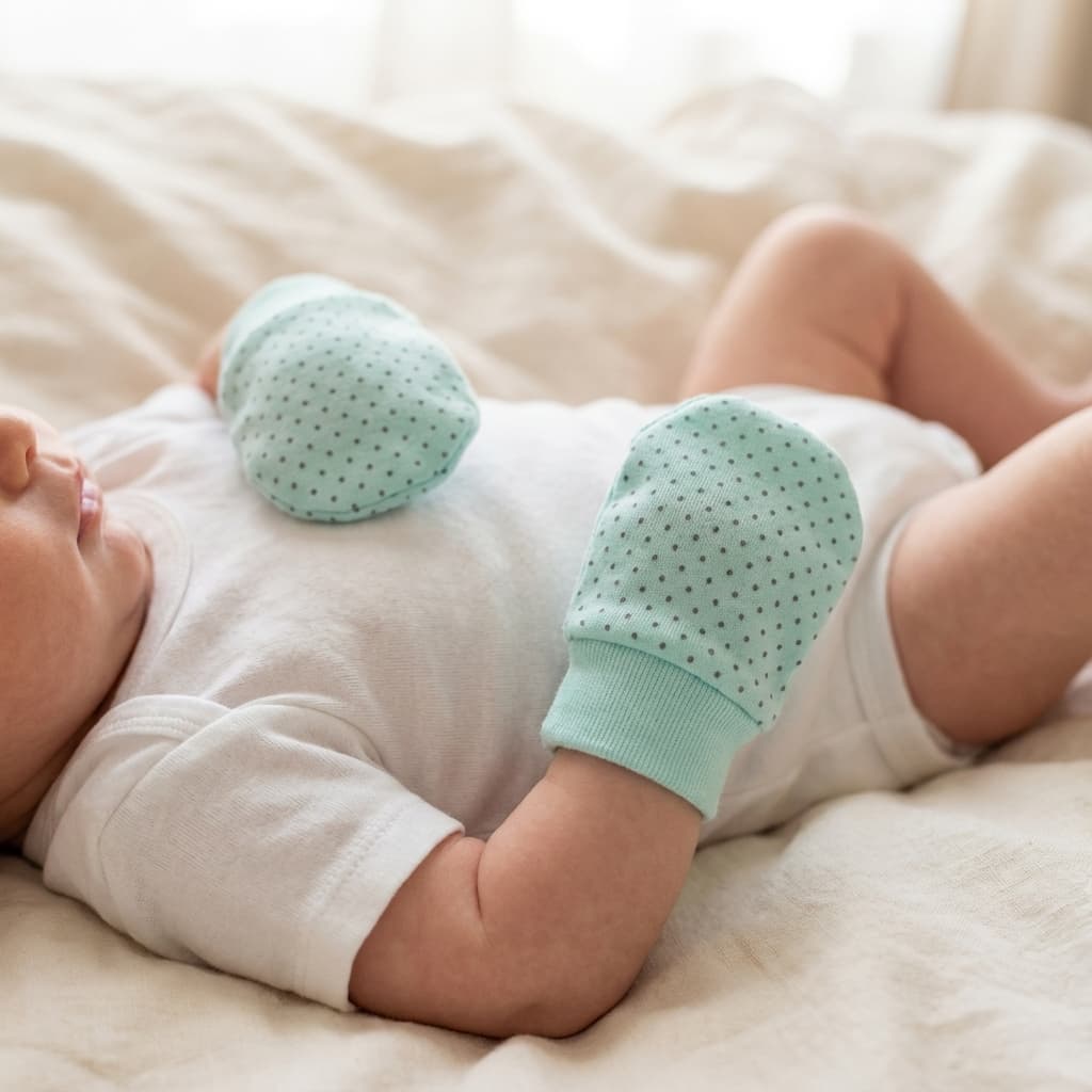 Kit 6 Luvas De Algodão Macias Anti Riscos Para Bebês Recém Nascidos Super Confortável