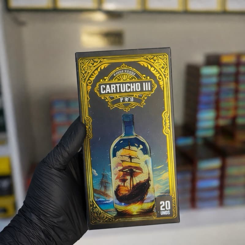 Cartucho Agulha Tatuagem Poseidon Kit com 5 Und Traço Estável Tattoo Profissional Anvisa