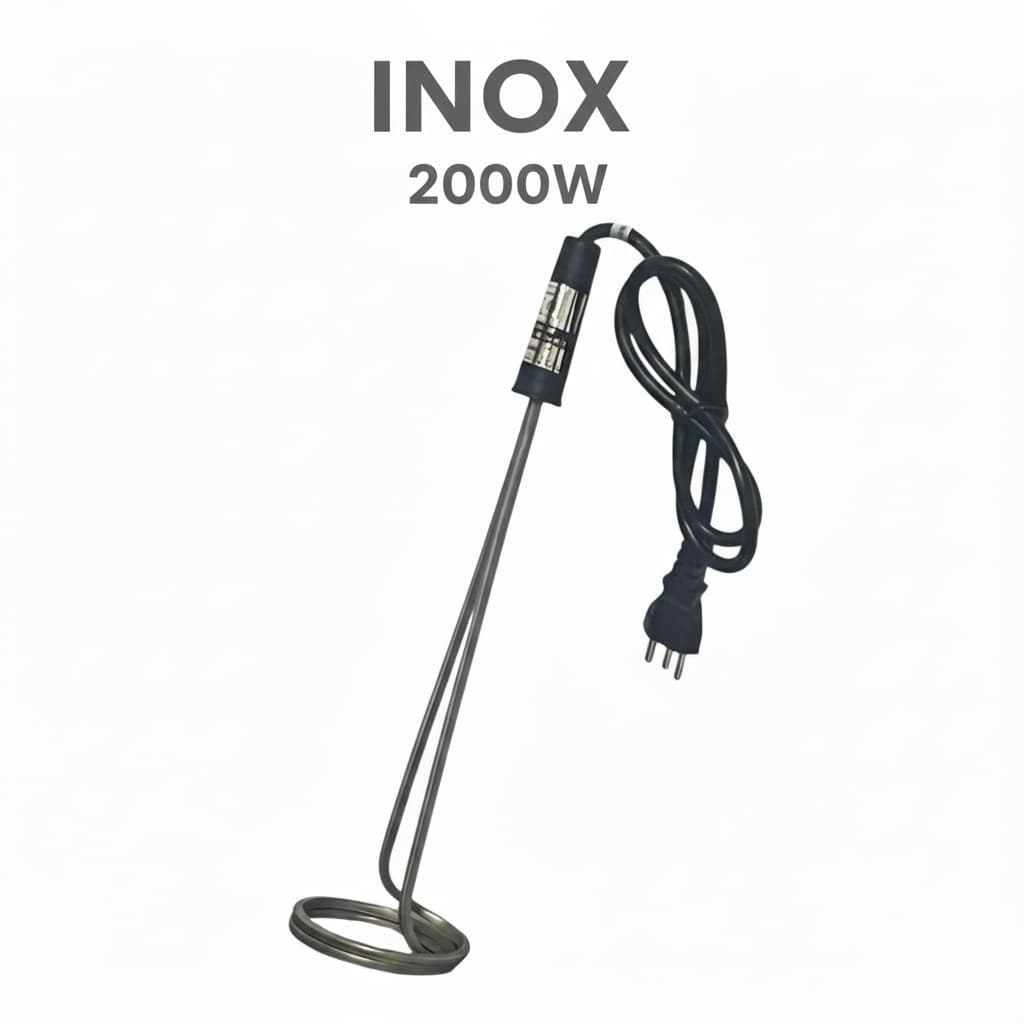 Ebulidor Eletrico INOX 2000W Mergulhão Rabo Quente Aquecedor de Água Fervedor Doméstico Pratico Rapido Portatil