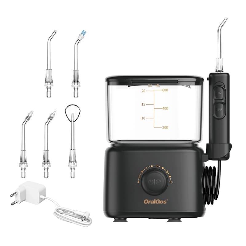 OralGos Irrigador Oral Multifuncional /Bivolt Equipado /Com Um Reservatório De Água De 600ml