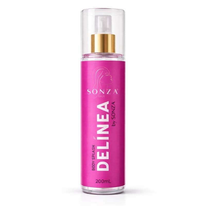 Perfume Body Splash DELINEA by SONZA 200mL Colonia Corporal para Uso Diário Trabalho ou Academia