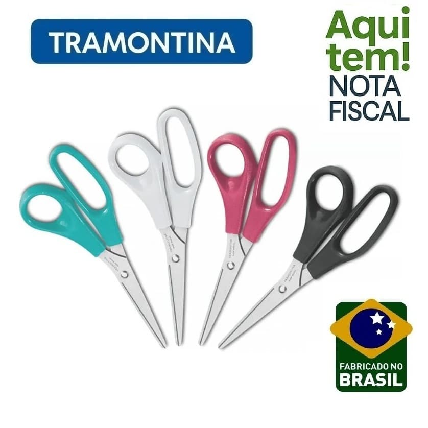 Tesoura Profissional Tramontina em Aço Inox e Cabo de Polipropileno 8