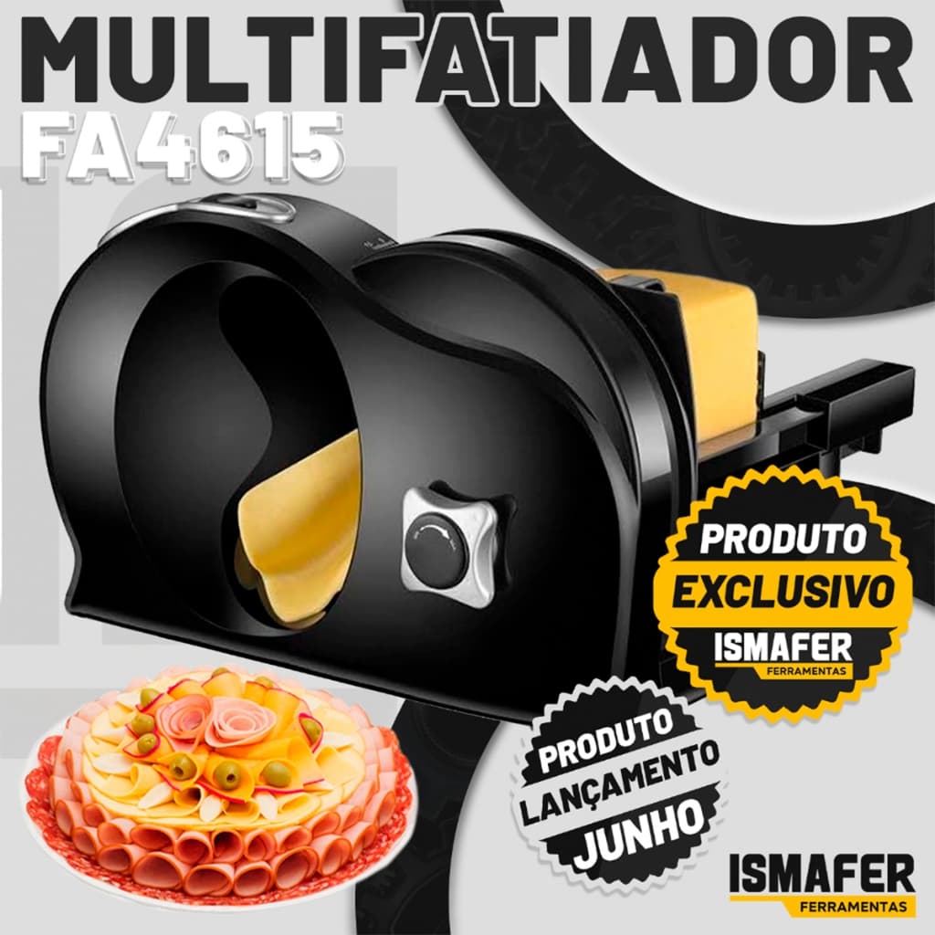 Fatiador De Alimentos Frios 3 Velocidades Fatias Finas
