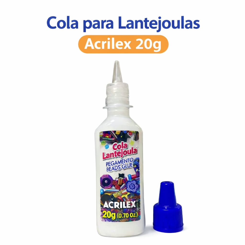 Cola para Artesanato Acrilex 20g Lantejoulas Miçangas Paetês Incolor