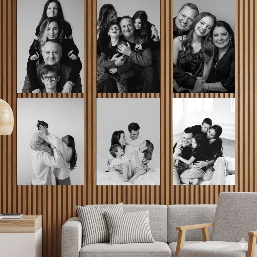 Kit 6 Quadros quadrinhos personalizado com sua foto mosaico família amigos sala quarto premium