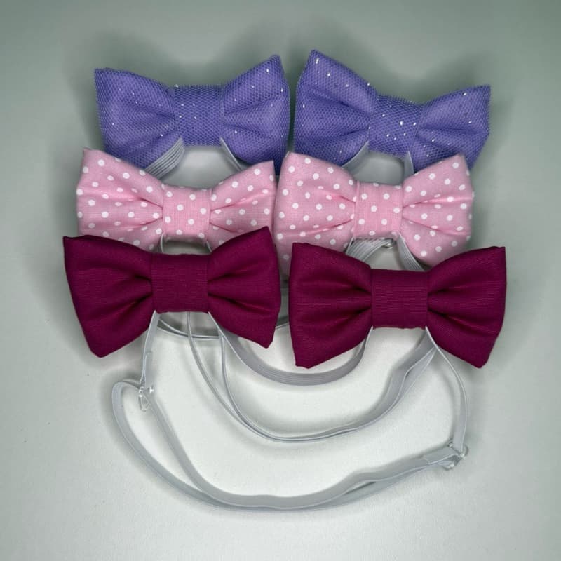 Laço Pet Kit Acessórios Cachorro Gato Tiara Elástico Regulável