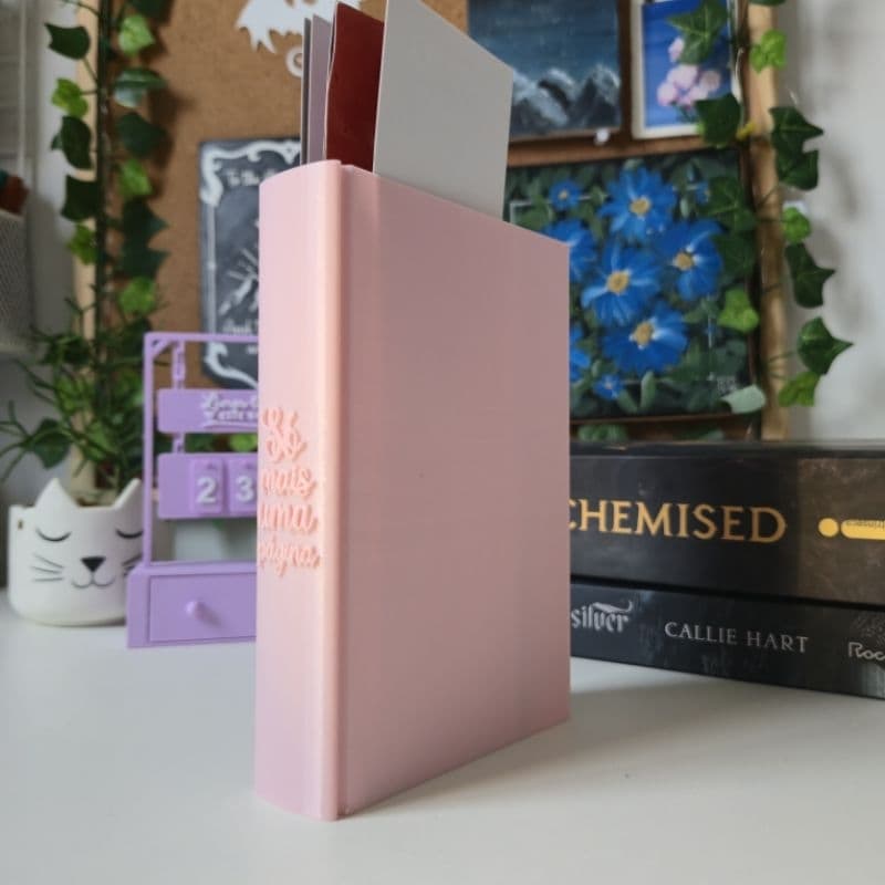 Porta marca páginas formato de livro decoração de prateira