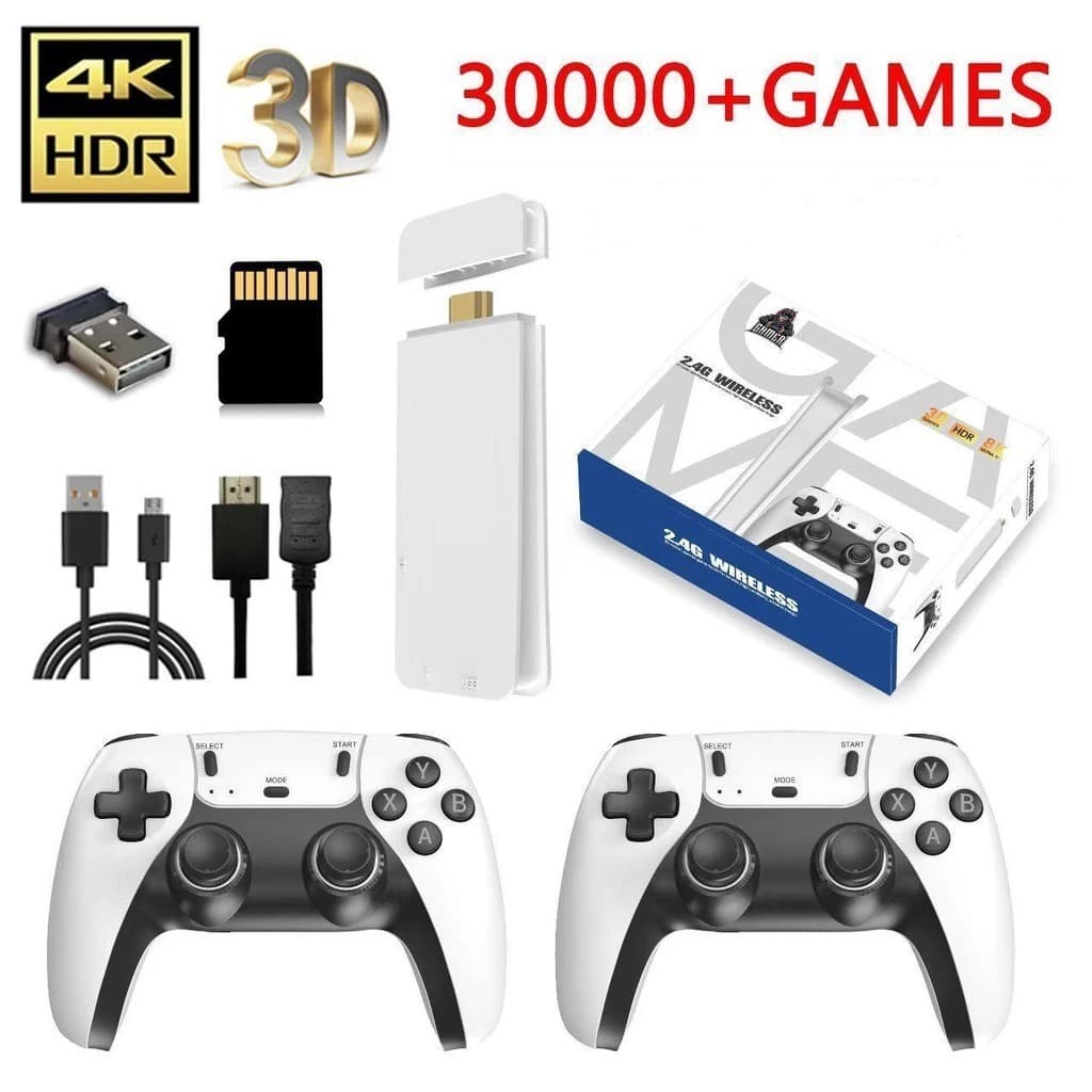 2025 NOVO Vídeo Game Stick M15 Pro 4k 64gb Hdmi Com 2 Controles Se Fio +20mil Jogos-JACKCELL