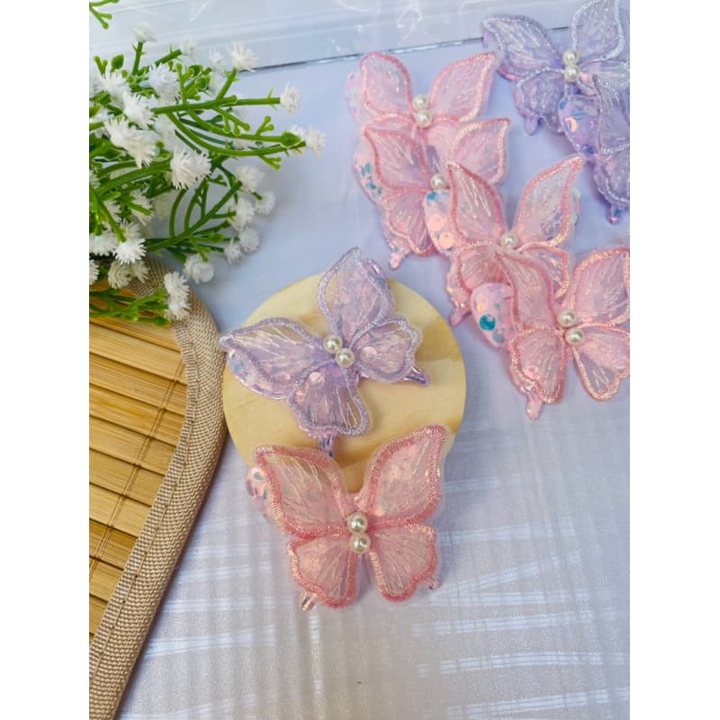 aplique de borboleta com material lantejoulas brilhante 10 peças , borboleta com lantejoulas