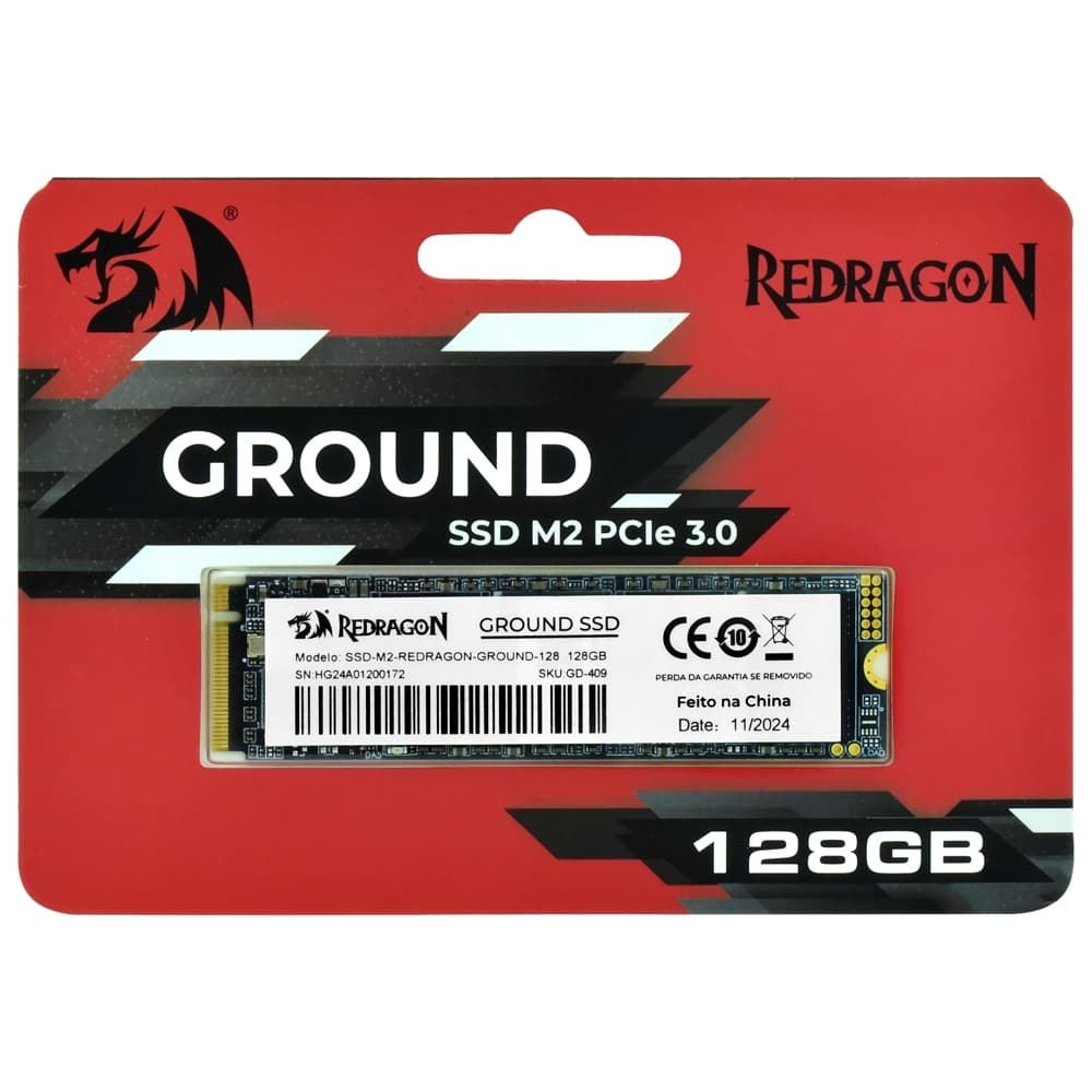 SSD Redragon Ground 128GB, M.2 2280, PCIe NVMe- GD-409