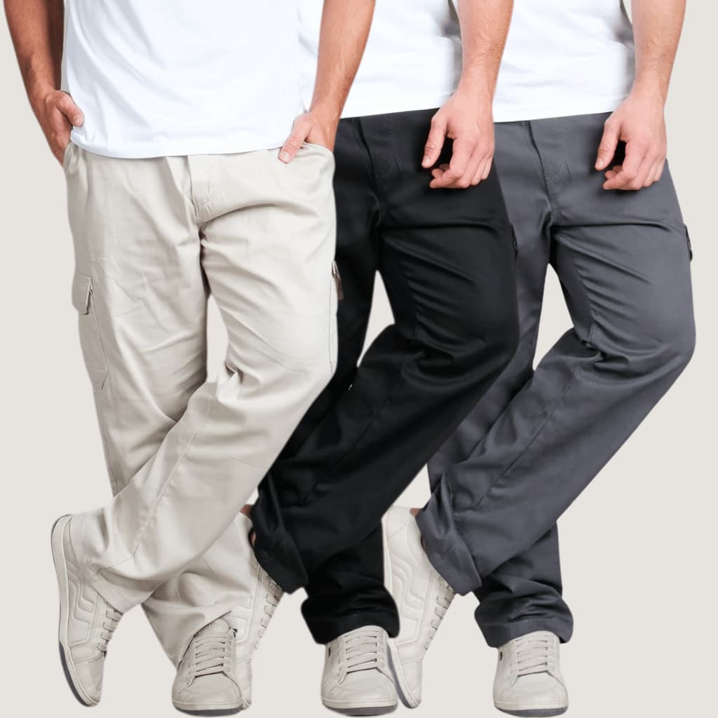 Calça Cargo Sarja Masculina Calca Masculino Tatica + Cores